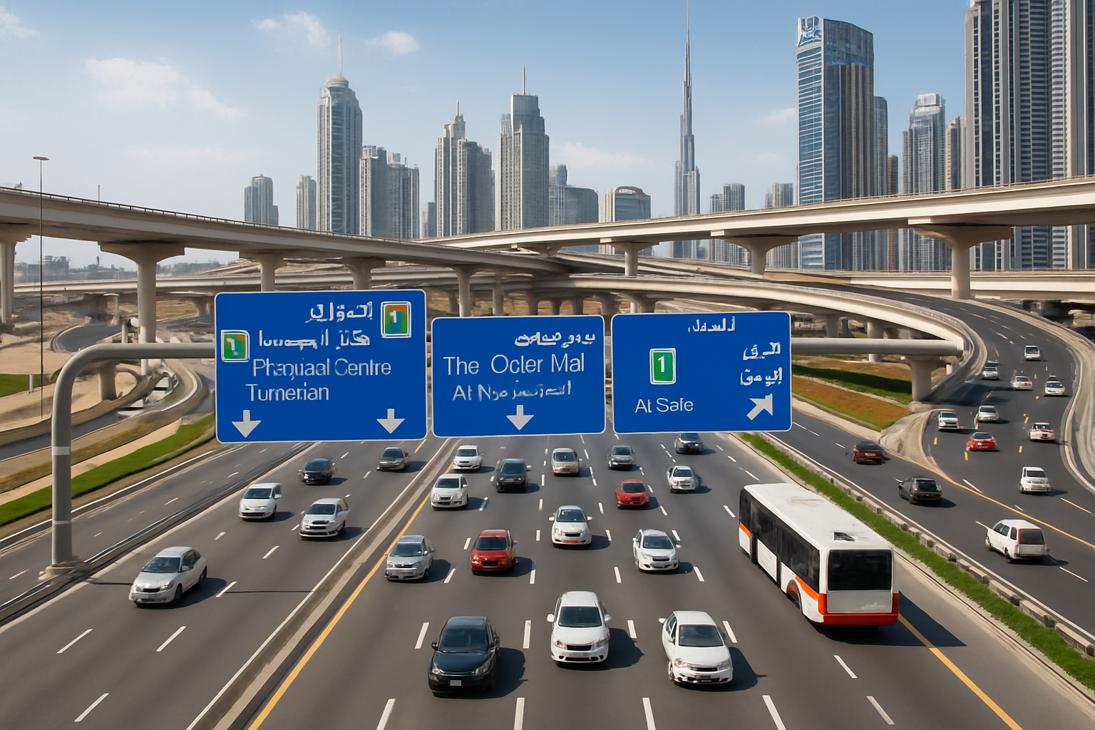 Traffic management and reduced congestion on Dubai roads